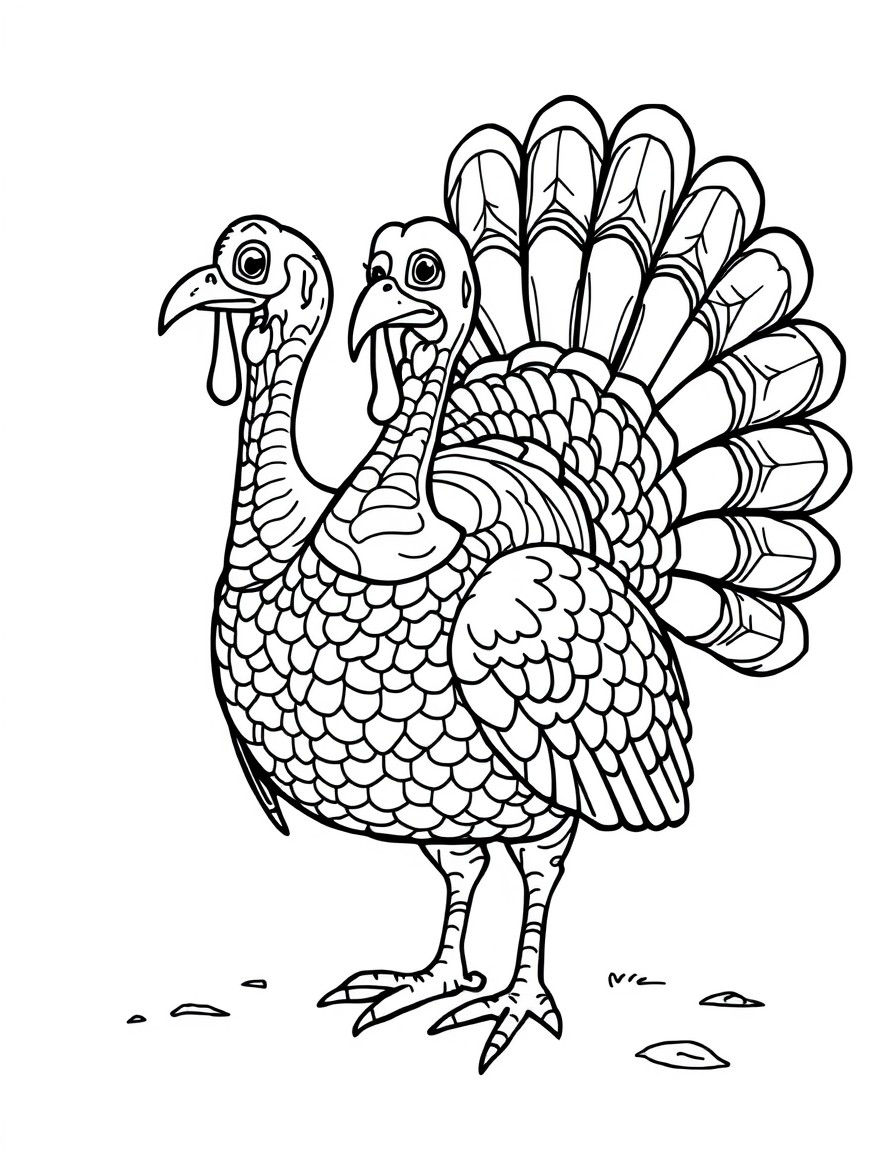 jake turkey coloring page for kids