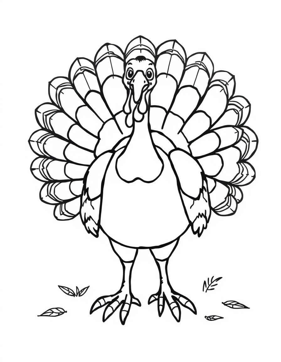 jake turkey coloring page for kids