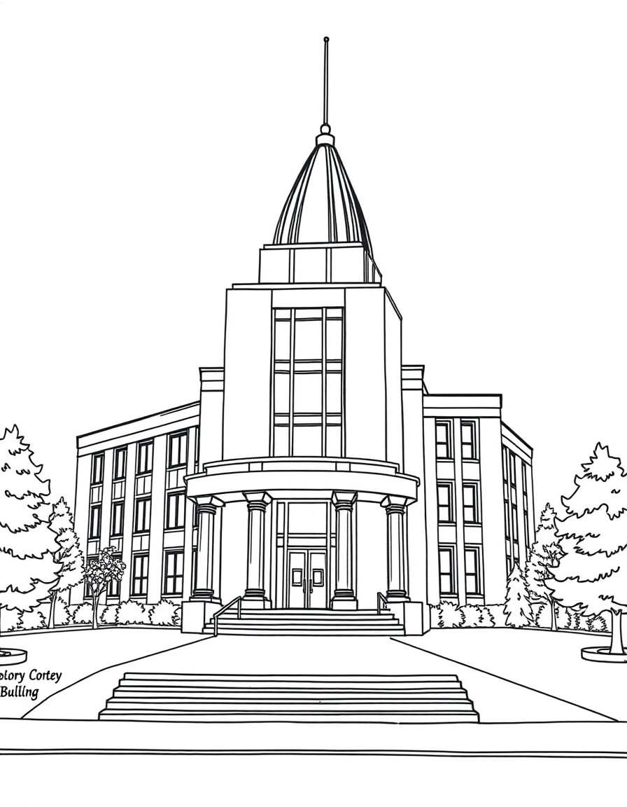 A little drawing of the CDIS building at UW Madison.