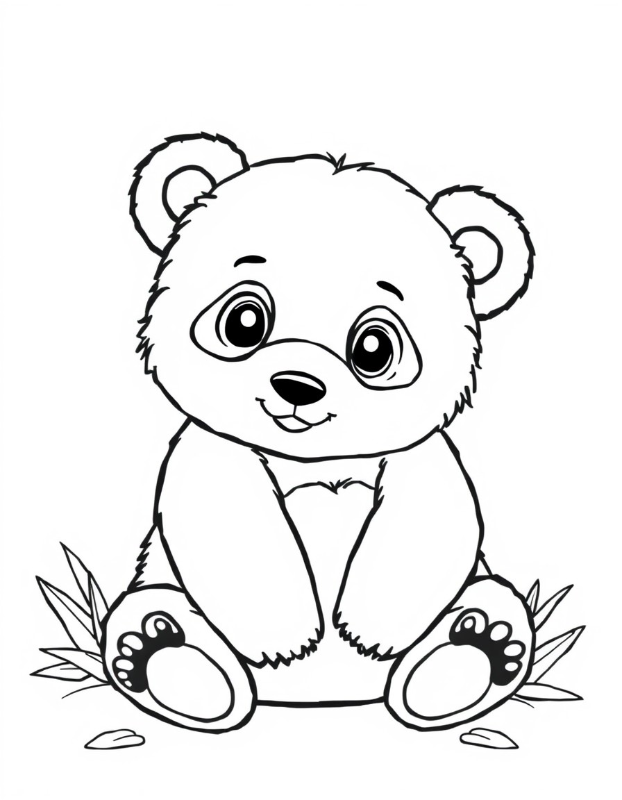 Mini panda sitting