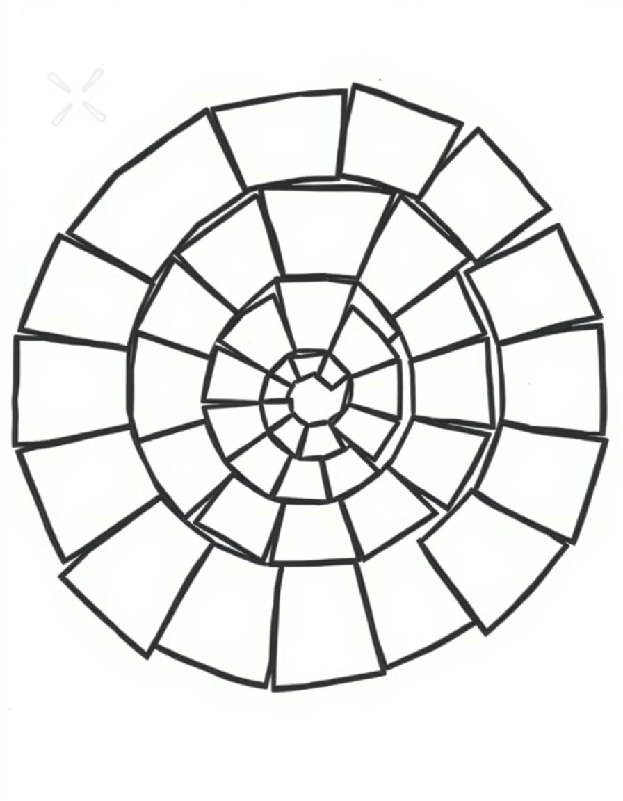 a spiral pattern made with squares