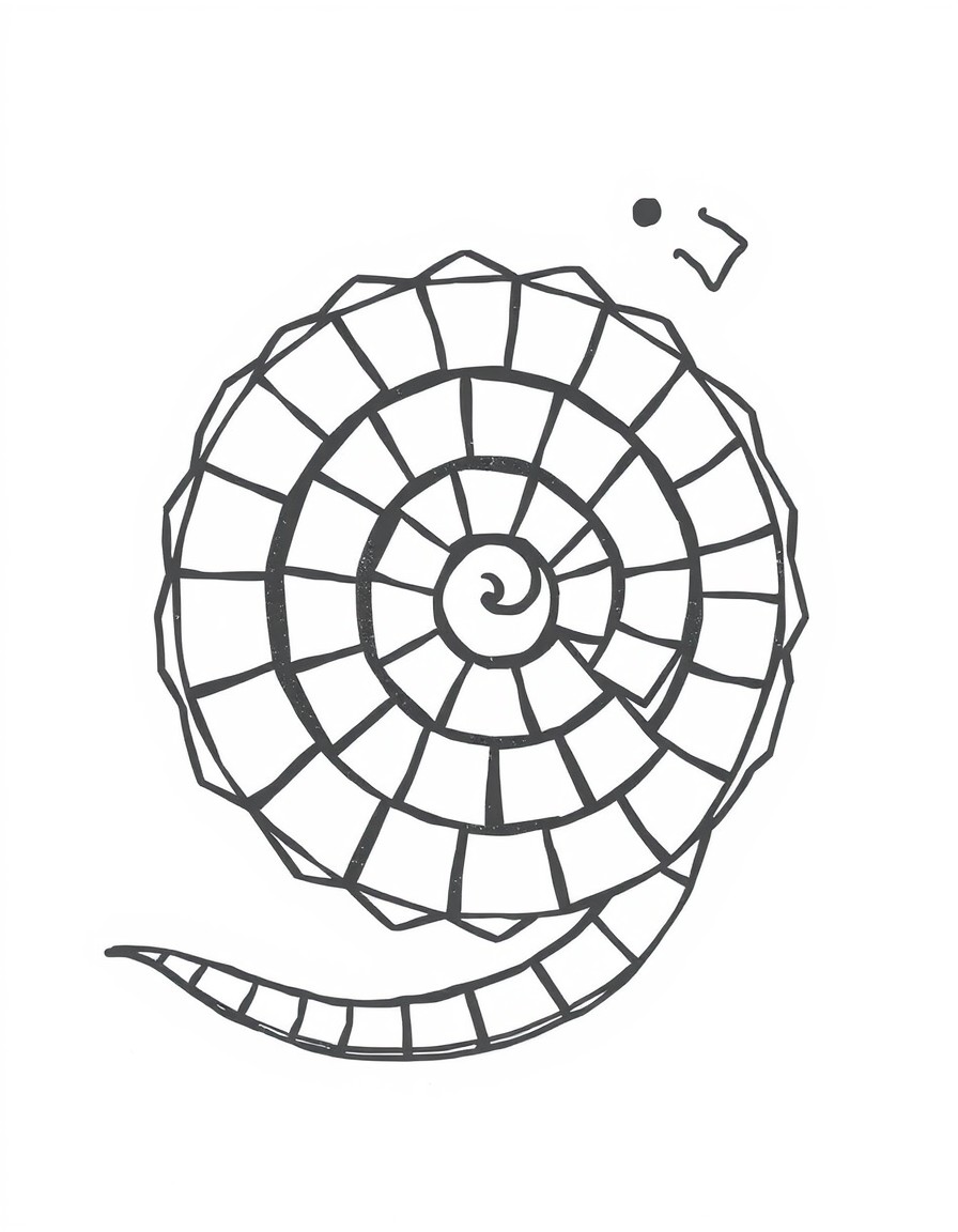 a spiral pattern made with squares