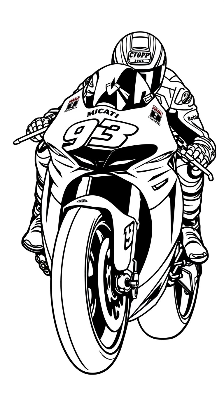 marc marquez with no.93 ducati bike of motogp