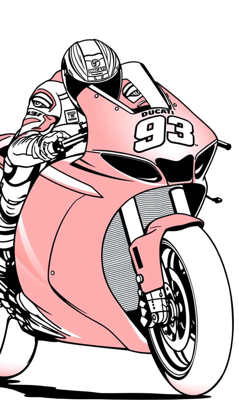 marc marquez with no.93 ducati bike of motogp