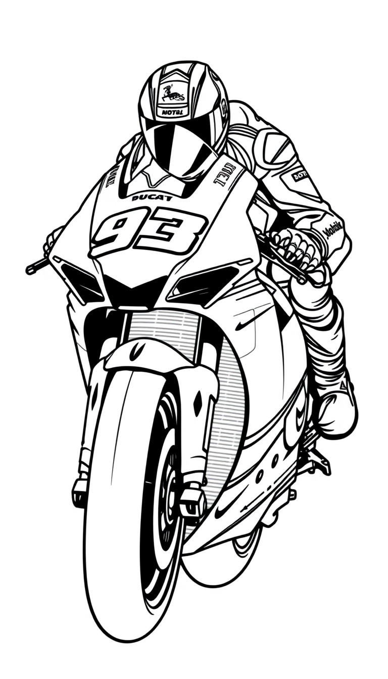 marc marquez with no.93 ducati bike of motogp