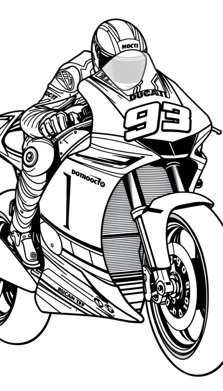 marc marquez with no.93 ducati bike of motogp