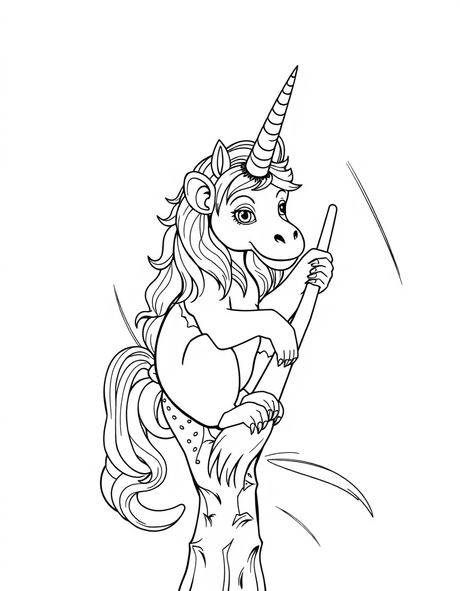 unicorn monkey with banana tree