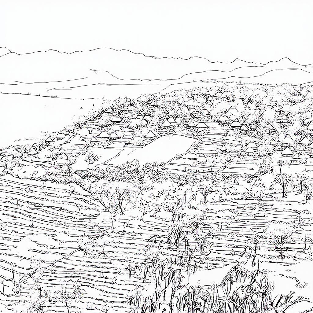 Make this a high-quality black and white COLORING PAGE with white background, only black lines, NO big gray areas, and clear, thick bold outlines, well-defined shapes, and clean edges. Remove all shad