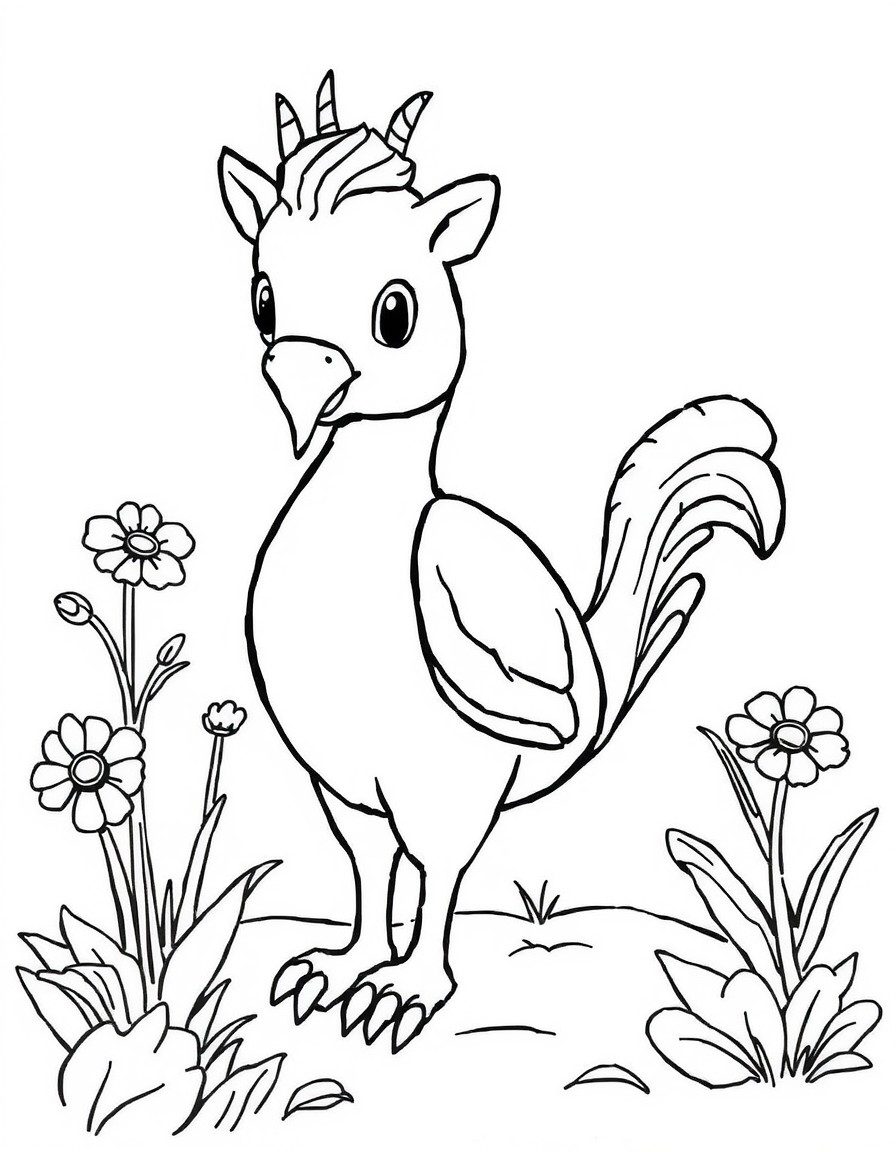 coloring page with pure white background and solid black lines only, no grayscale or shading: , thick black outlines, large clear spaces perfect for young children, clear outlines with good coloring spaces, perfect for printing