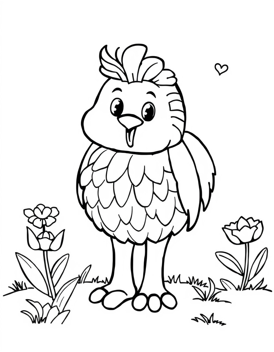 coloring page with pure white background and solid black lines only, no grayscale or shading: , thick black outlines, large clear spaces perfect for young children, clear outlines with good coloring spaces, perfect for printing