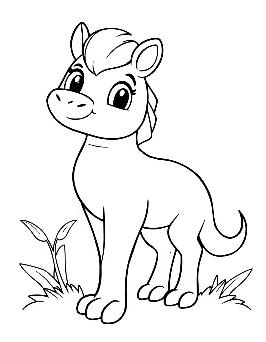 coloring page with pure white background and solid black lines only, no grayscale or shading: , thick black outlines, large clear spaces perfect for young children, clear outlines with good coloring spaces, perfect for printing