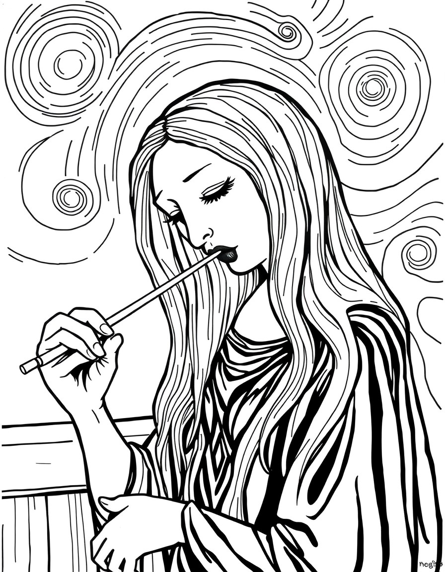 La monalisa haciendo alusin al grito de Eduard Munch