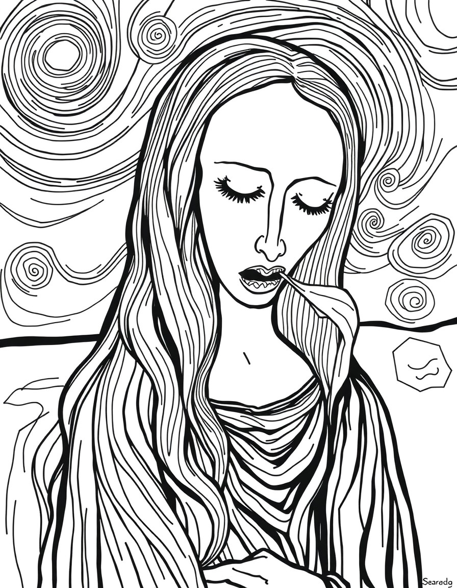 La monalisa haciendo alusin al grito de Eduard Munch