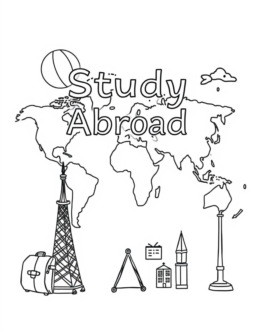 study abroad and travel themed