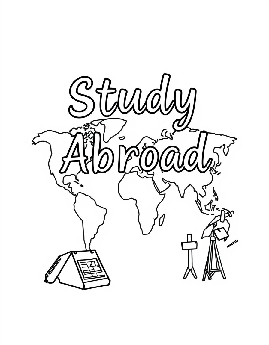 study abroad and travel themed