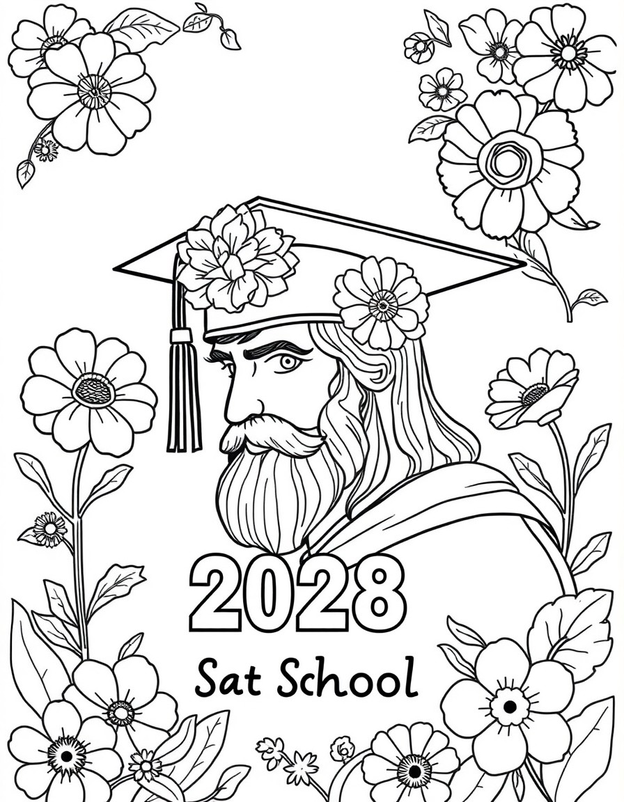 2028 graduate poster with flowers and says Romulus high school and motivating quote