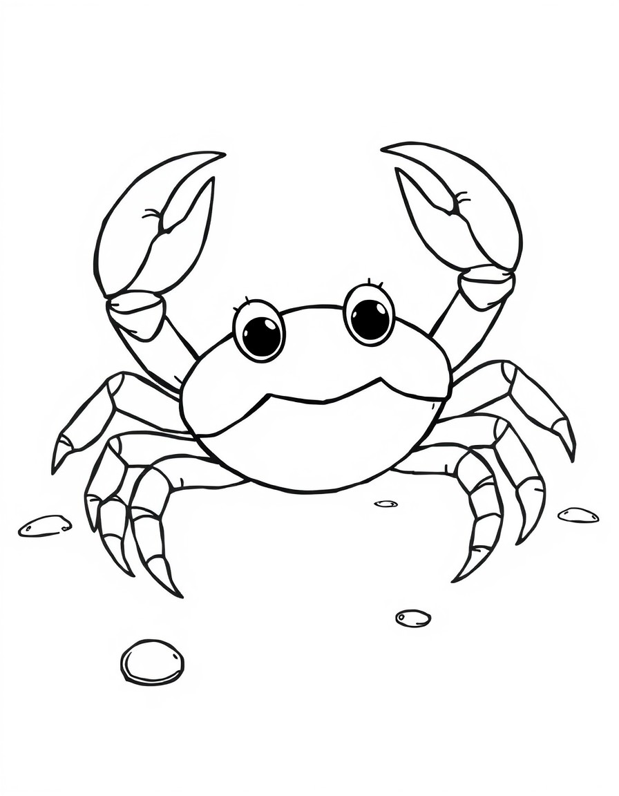 A cute crab on the beach