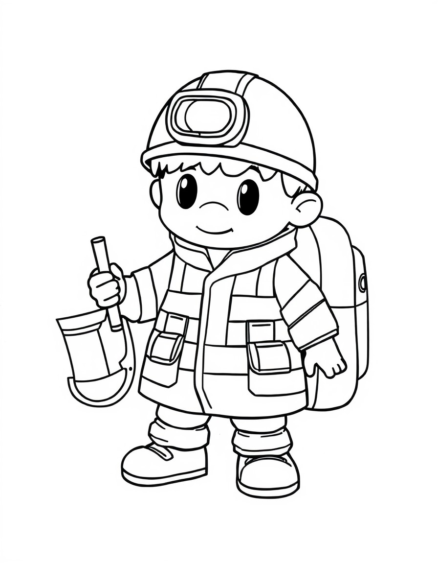 Safety coloring page for kids