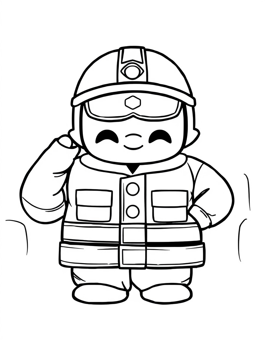 Safety coloring page for kids