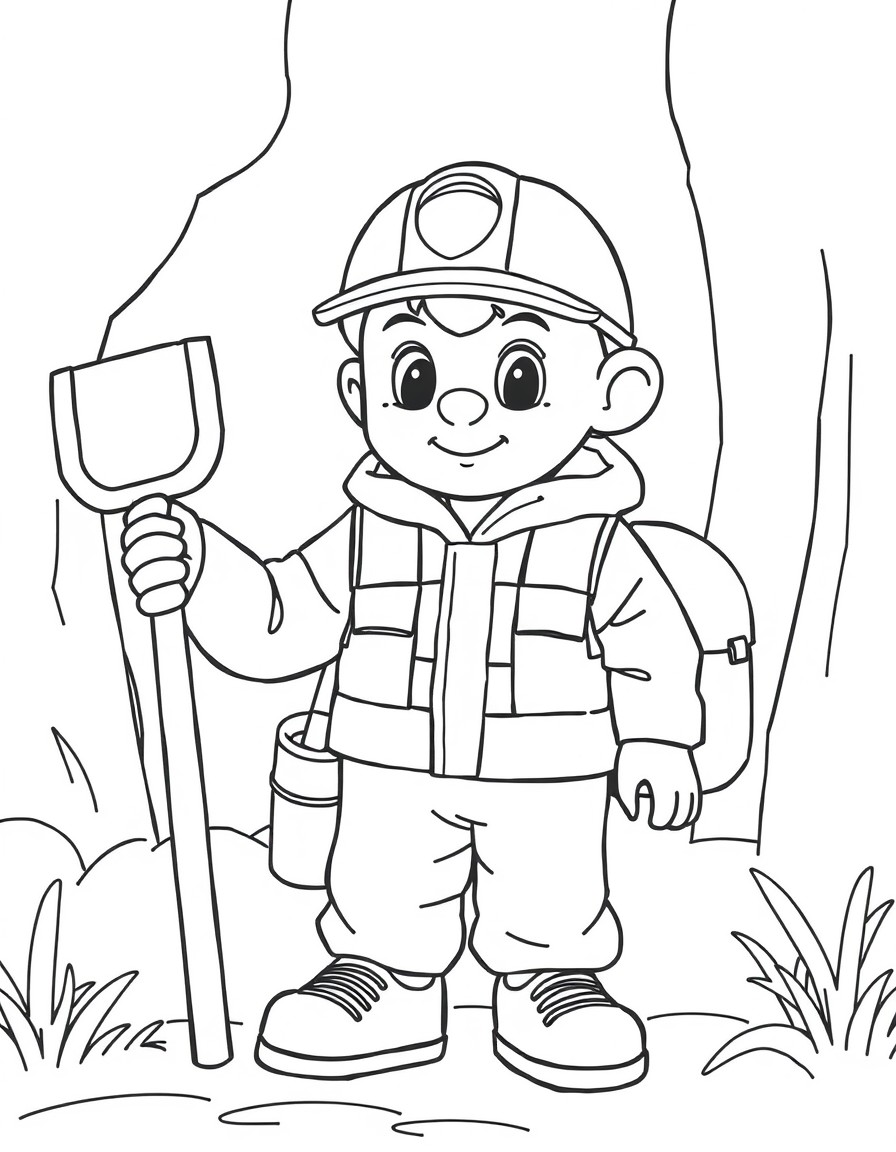 Safety coloring page for kids