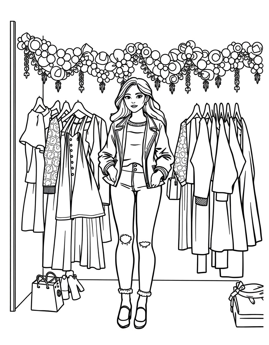 Women clothes shopping