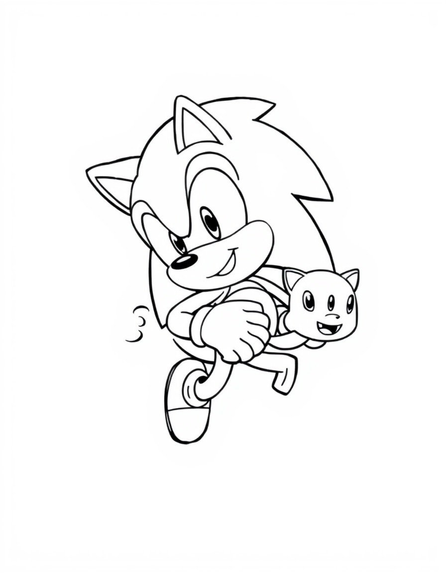 Sonic learning to swim with Caleb on his chest