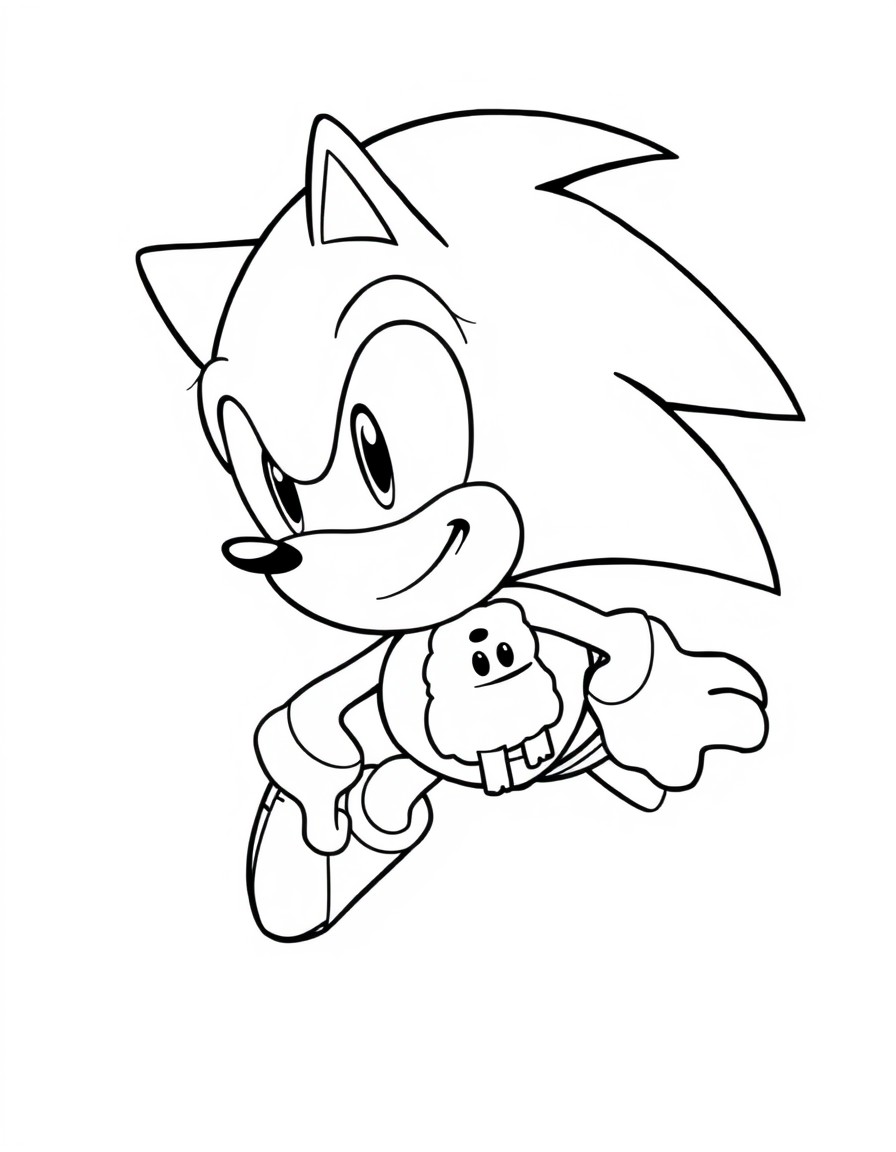 Sonic learning to swim with Caleb on his chest