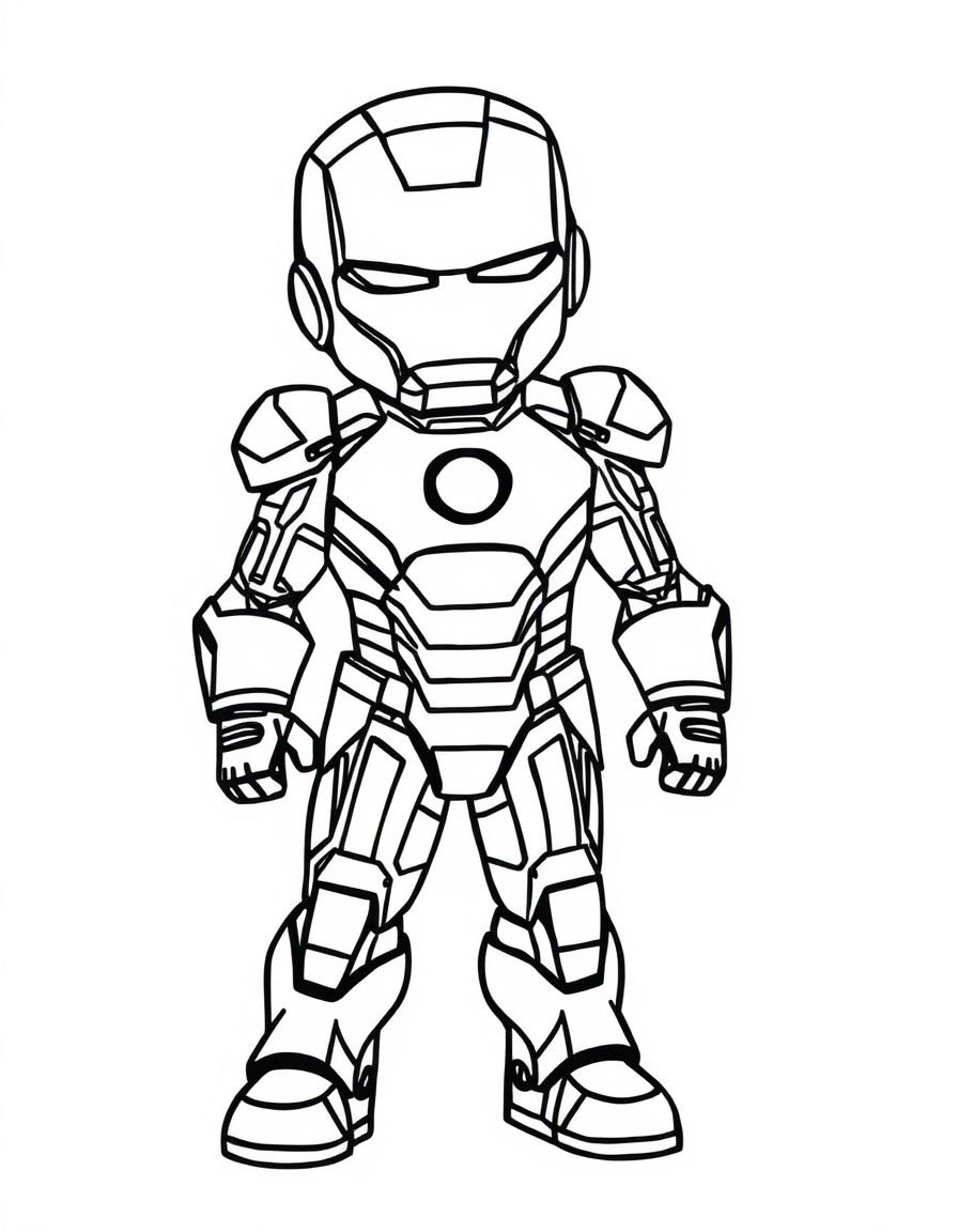 cute tiny superhero iron man