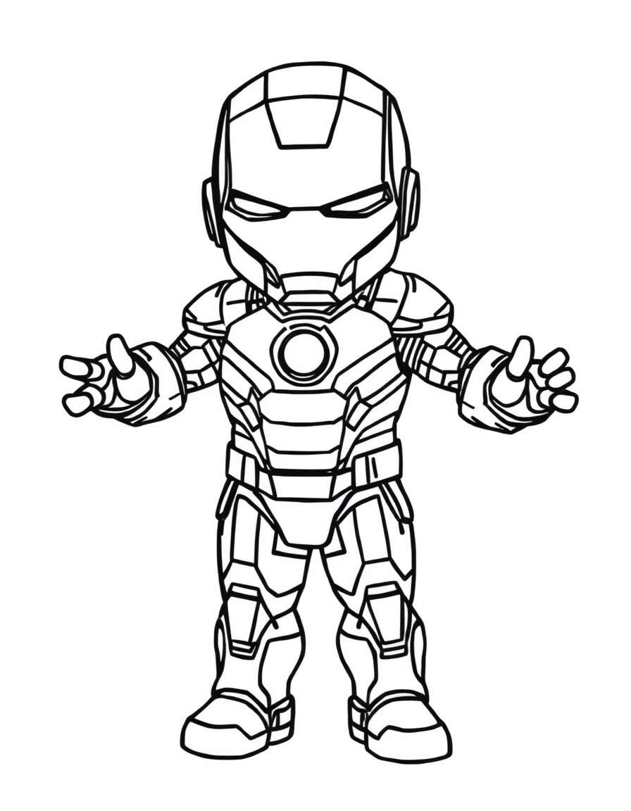 cute tiny superhero iron man