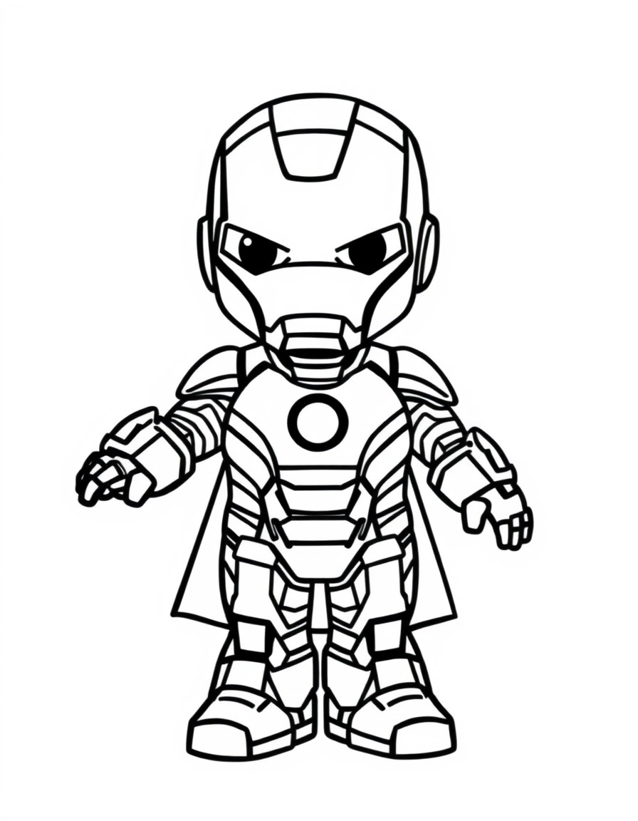 cute tiny superhero iron man