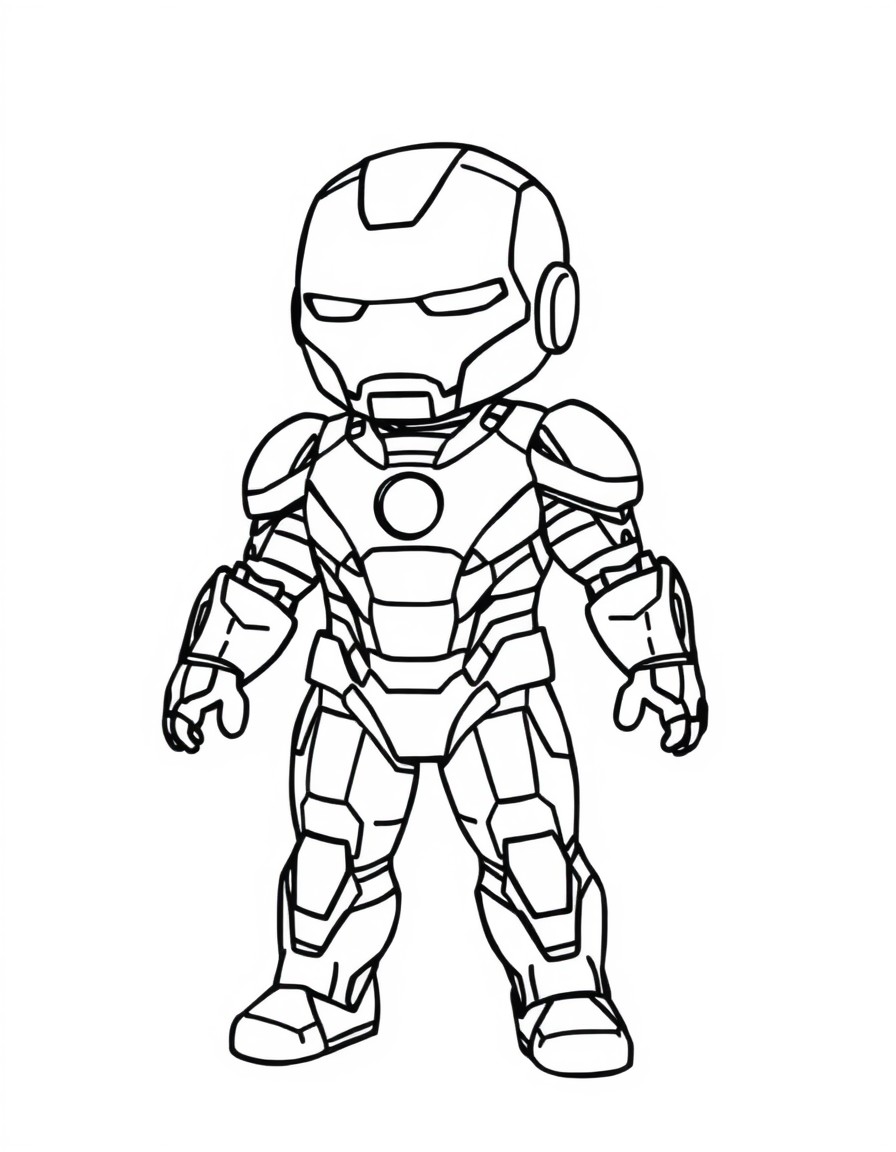 cute tiny superhero iron man