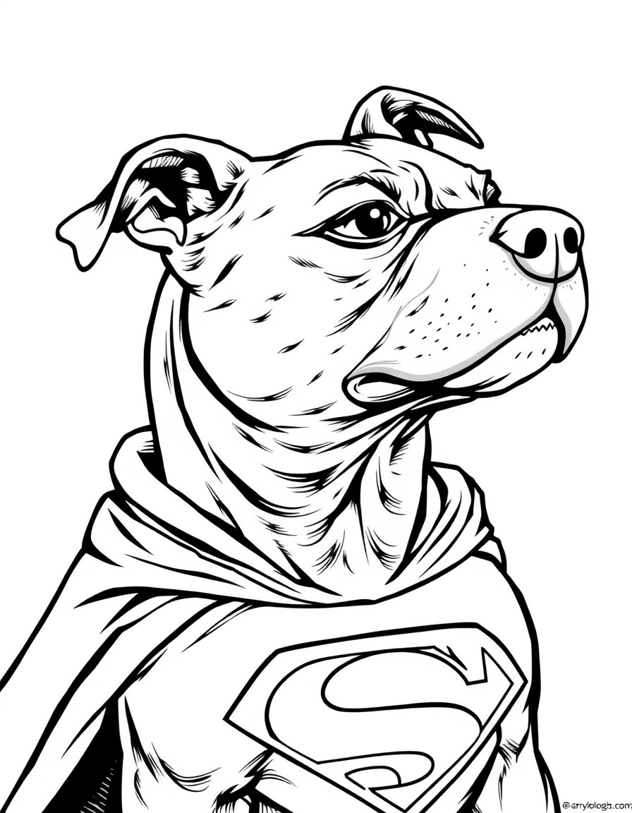 Superdog leaking Superman's ear.