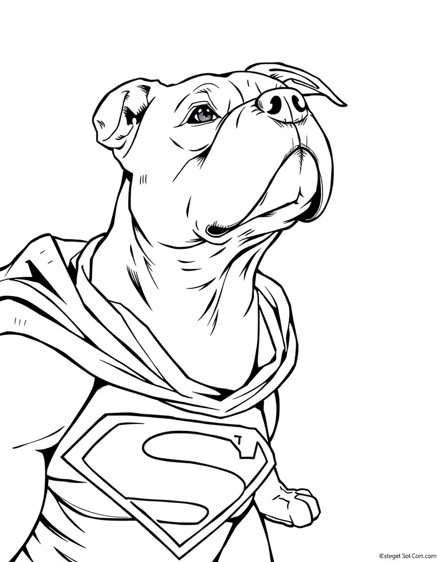 Superdog leaking Superman's ear.