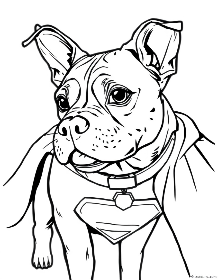 Superdog leaking Superman's ear.