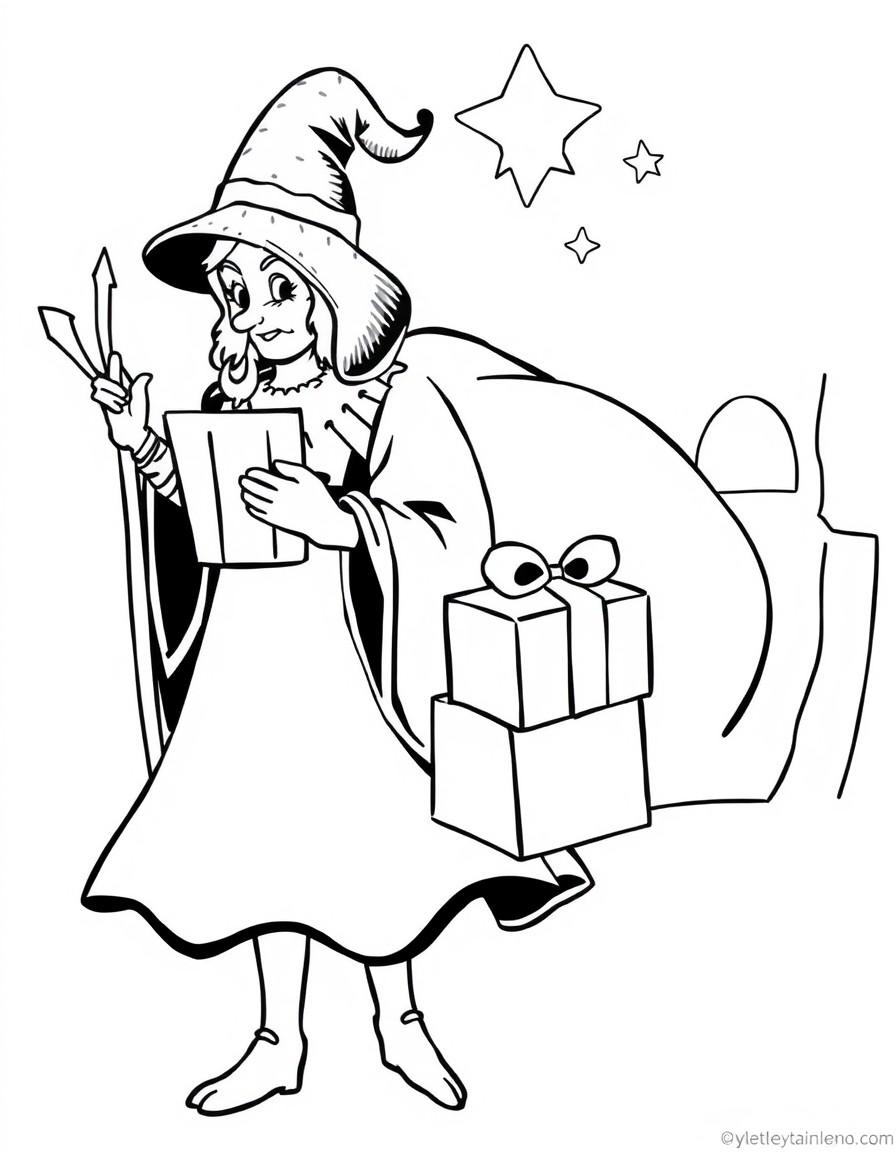 Befana the Italian witch who delivers presents for the children on Epiphany