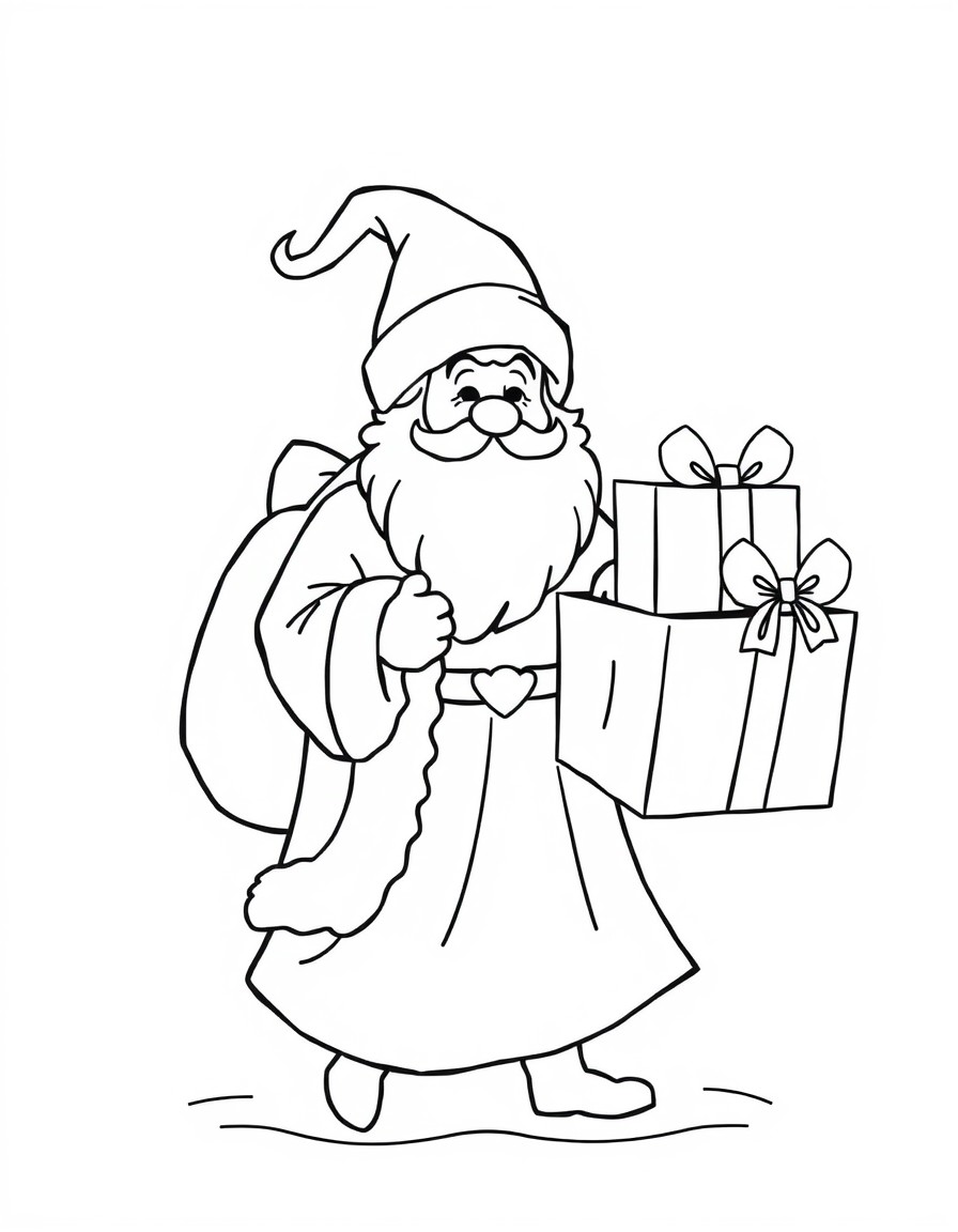 Italian Befana delivering presents