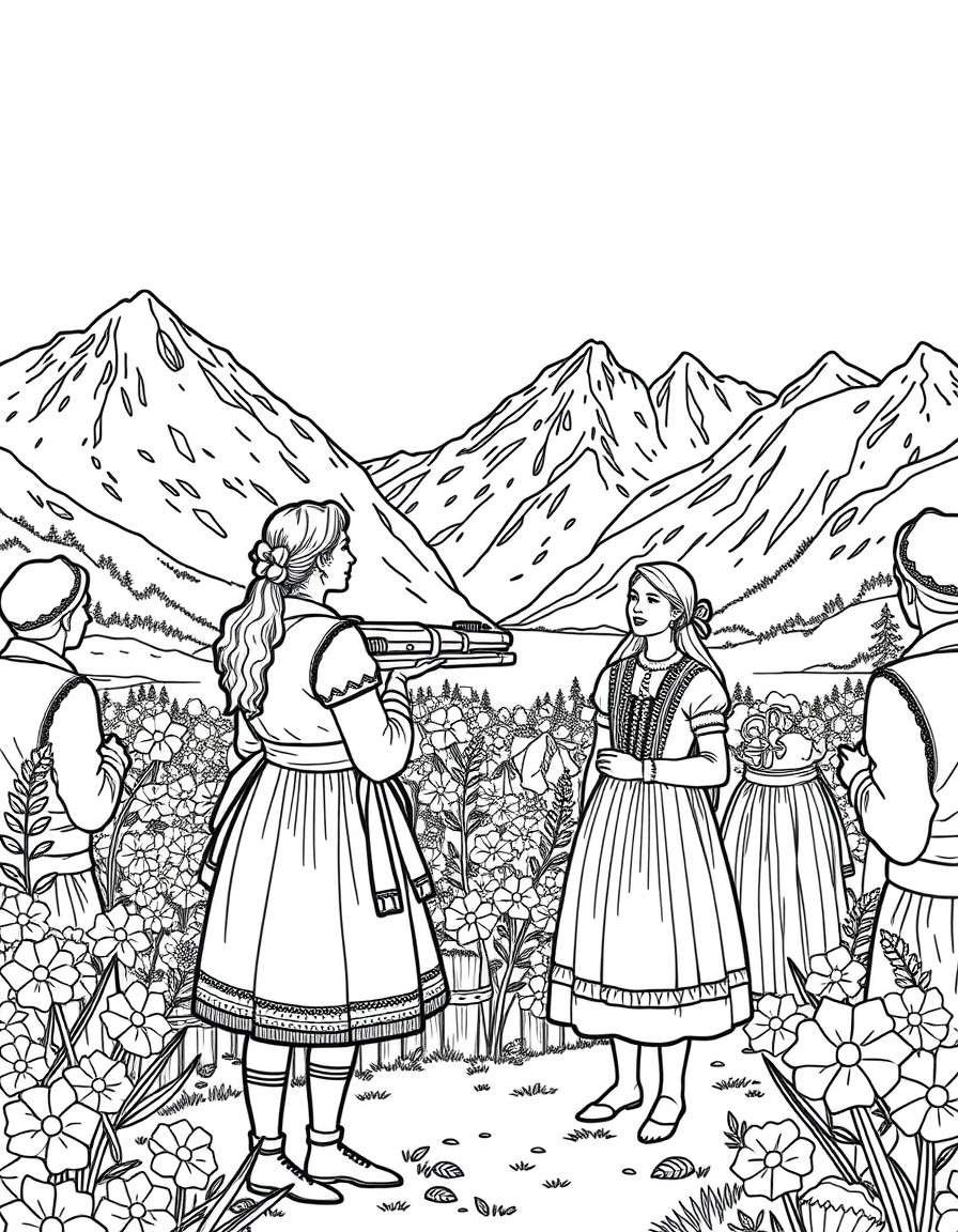 17th of may celebration in norway with focus on bunads, mountains and fjords