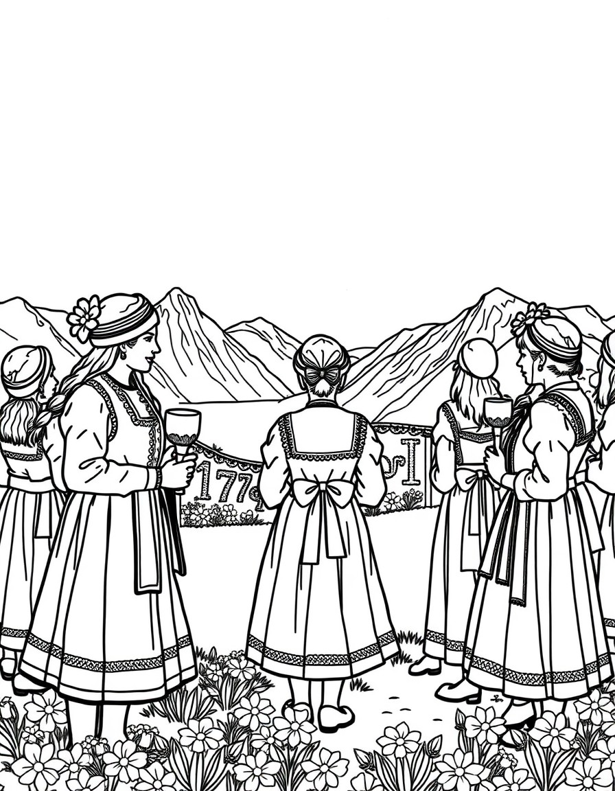 17th of may celebration in norway with focus on bunads, mountains and fjords