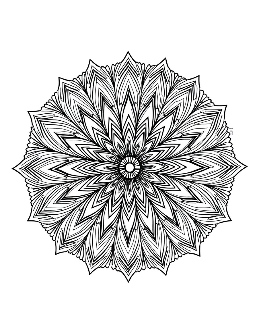 Flower mandala that fills a page
