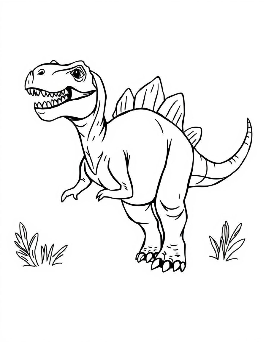 Criar vrias imagens de dinossauros para colorir, par um e-book infantil