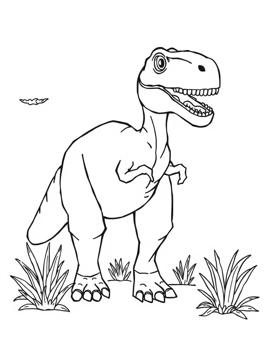 Criar vrias imagens de dinossauros para colorir, par um e-book infantil