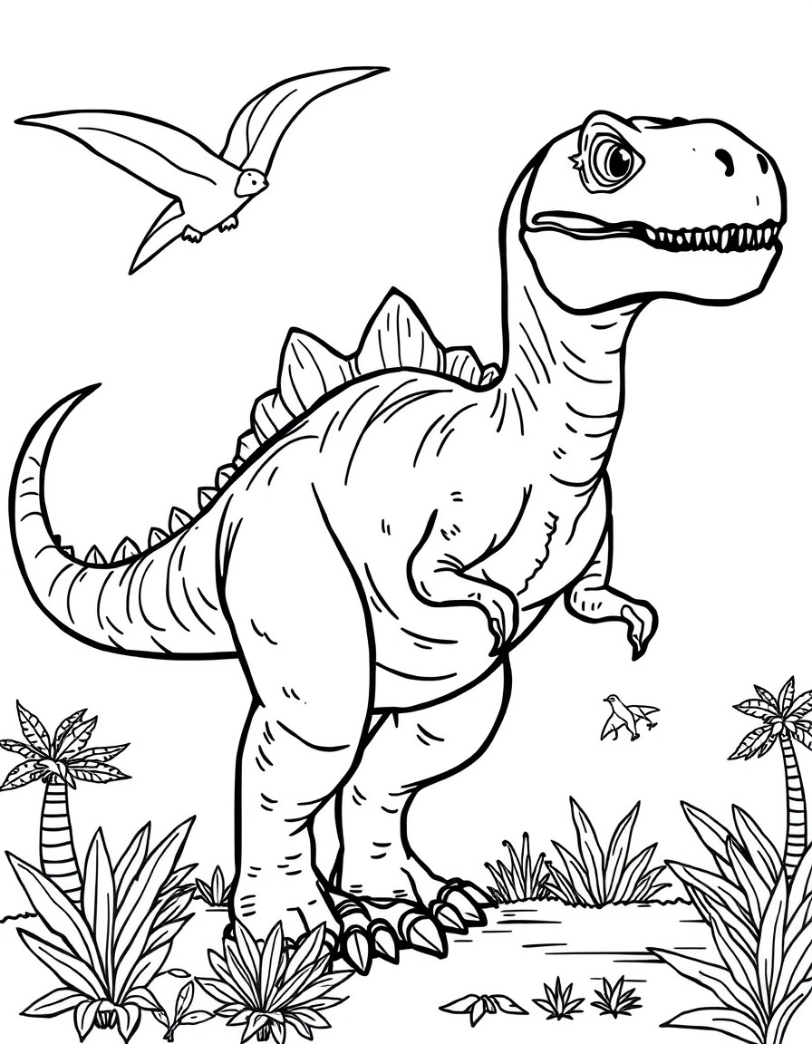 I want to make a children's book with several dinosaurs of different species to color