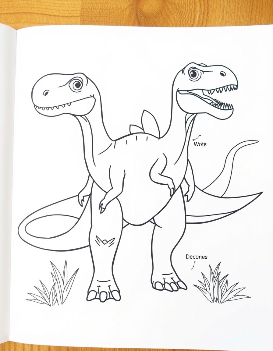 I want to make a children's book with several dinosaurs of different species to color