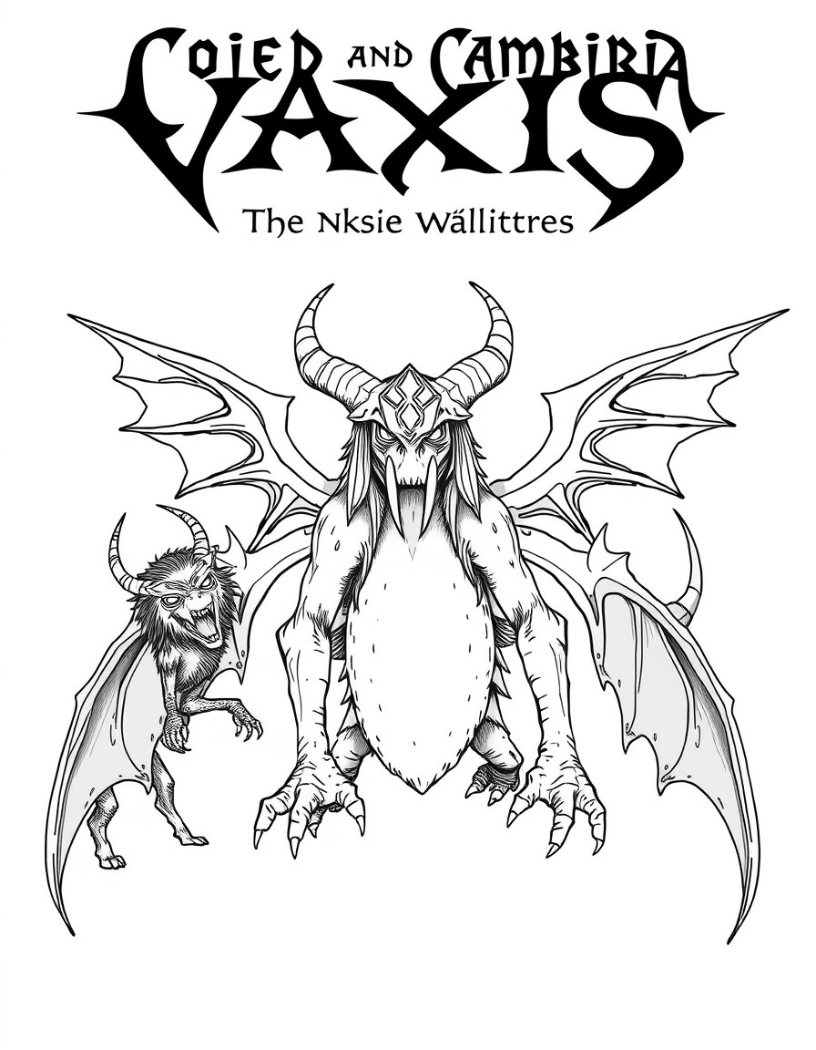 Create a drawing using the cover art of Coheed and Cambria's Vaxis - Act I The Unheavenly Creatures album