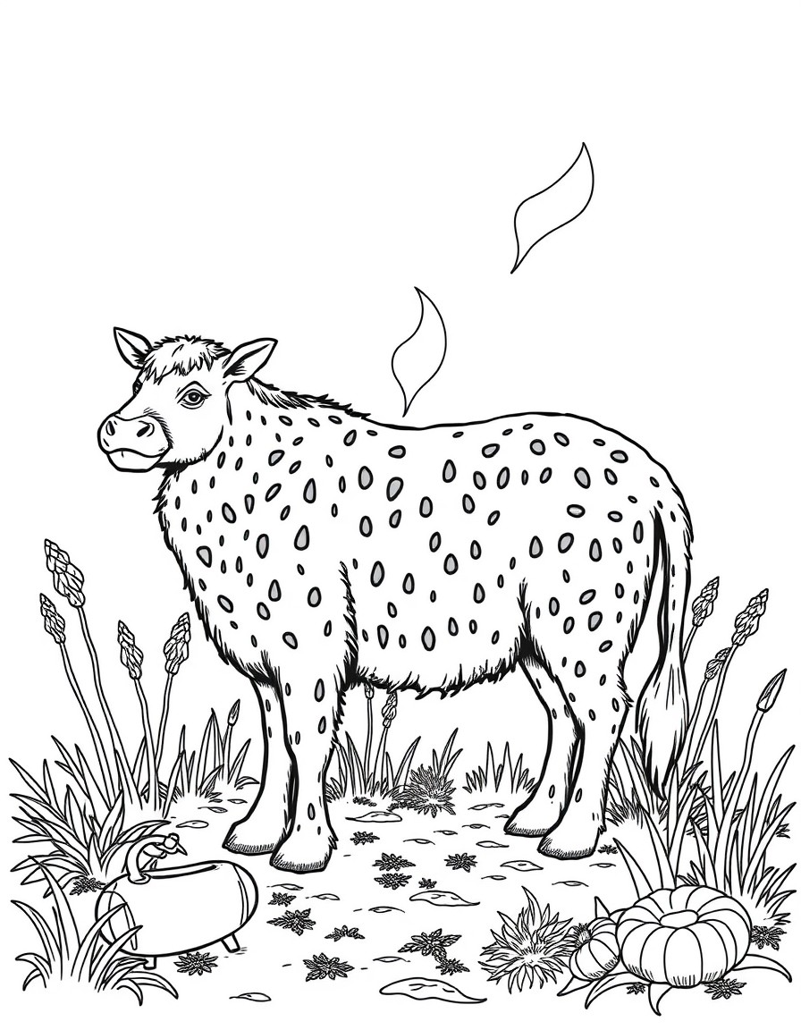 Coloring page of Nou gaan ons braai
