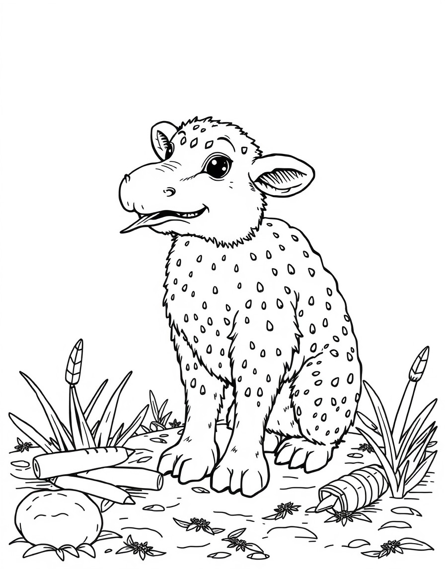 Coloring page of Nou gaan ons braai