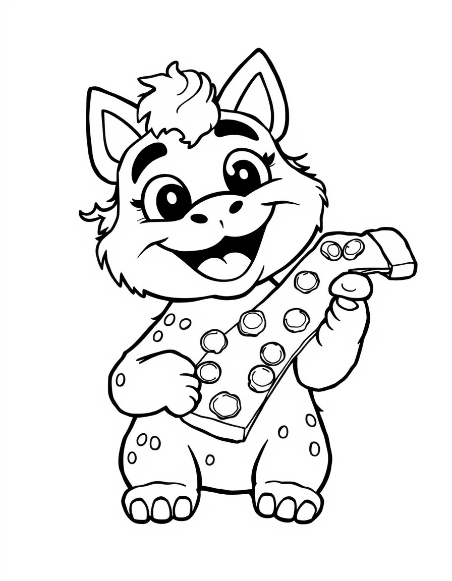 a ahappy tnmt eating a apizza slice