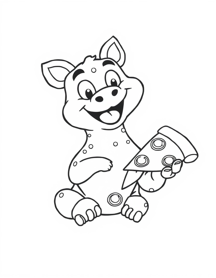 a ahappy tnmt eating a apizza slice