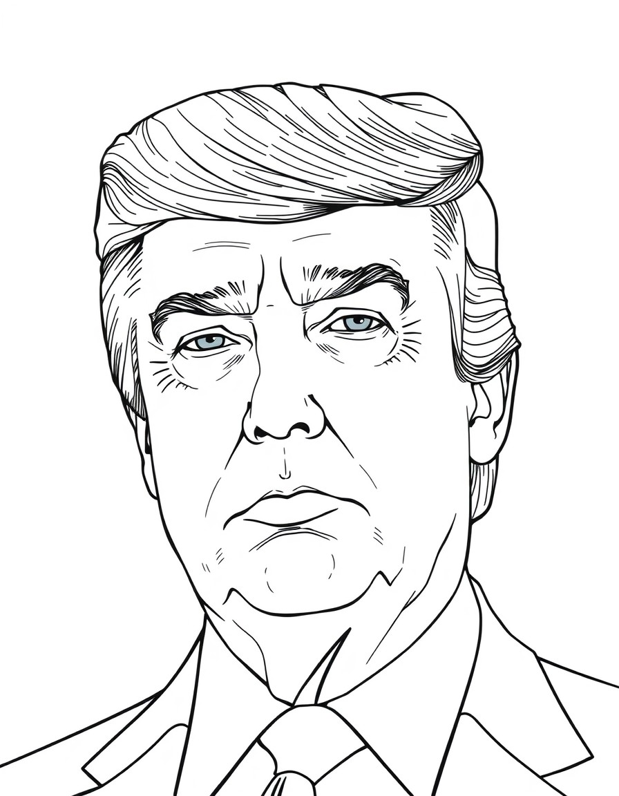 portrait of Donald trump