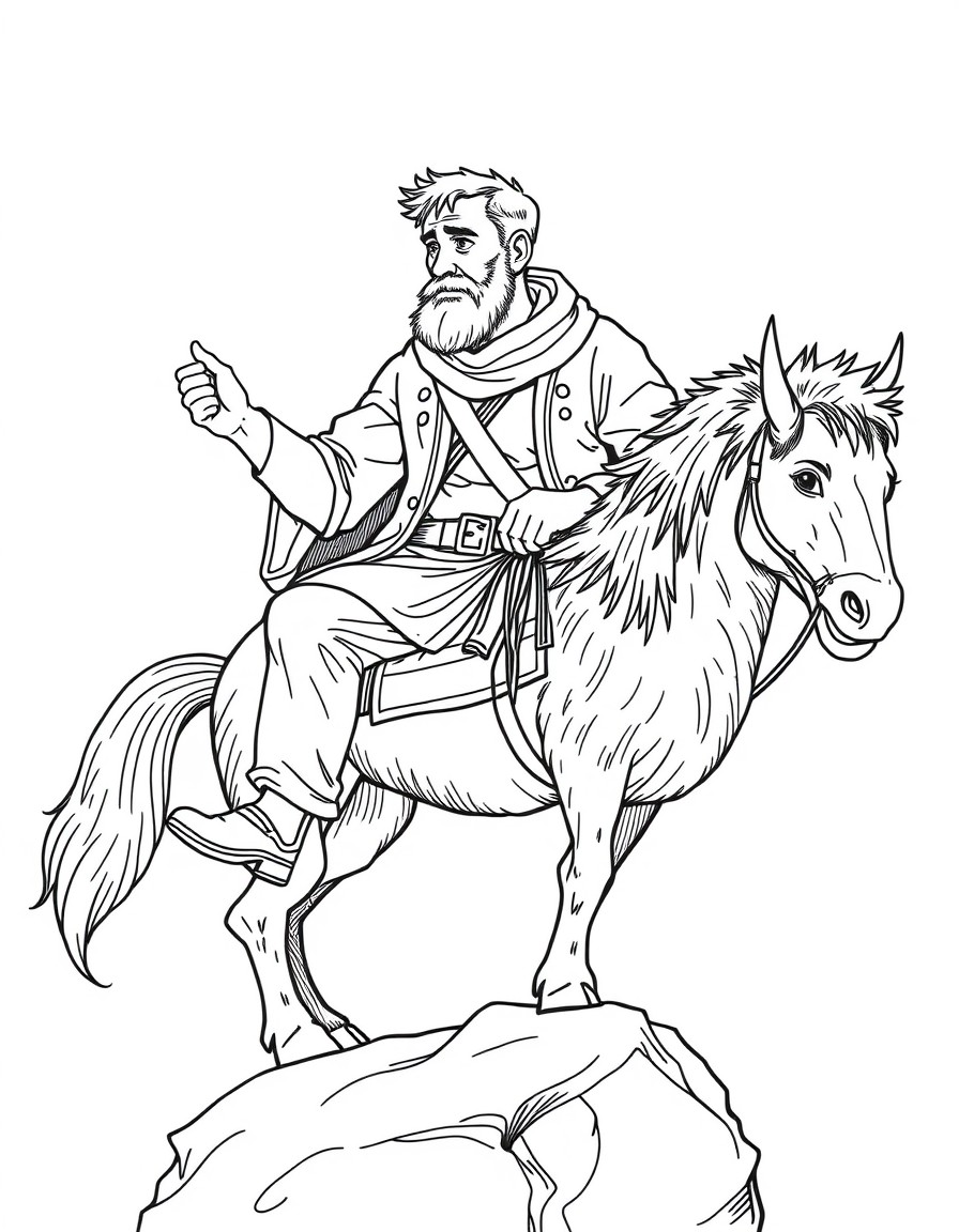 Mann der auf einem Rasenmher sitzt